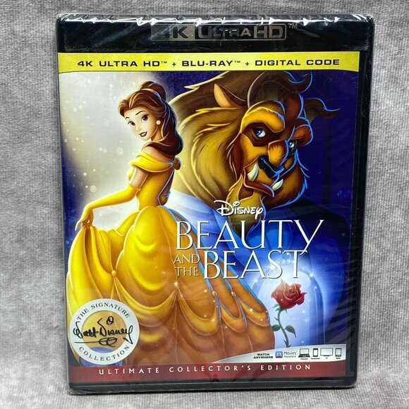 Disney Beauty and the Beast 4K UHD Animation + Live Action Blu-ray/DVD Combo - Picture 2 of 6